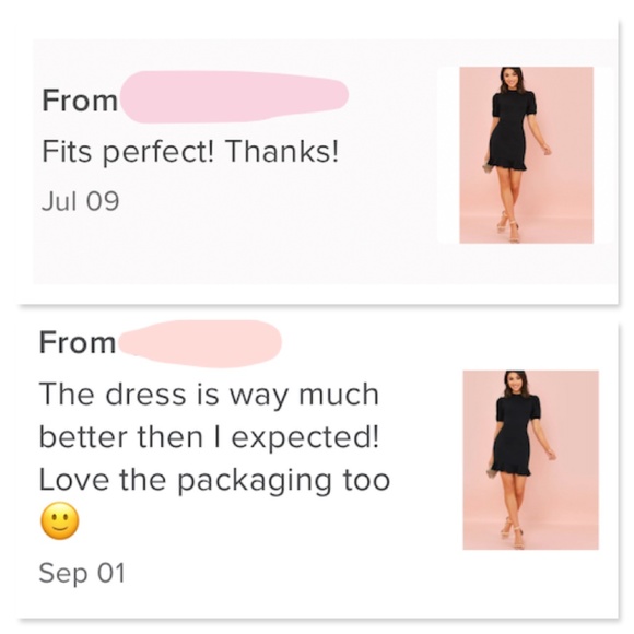 Puff Sleeve Ruffle Detail Black Mini Dress - Picture 6 of 9